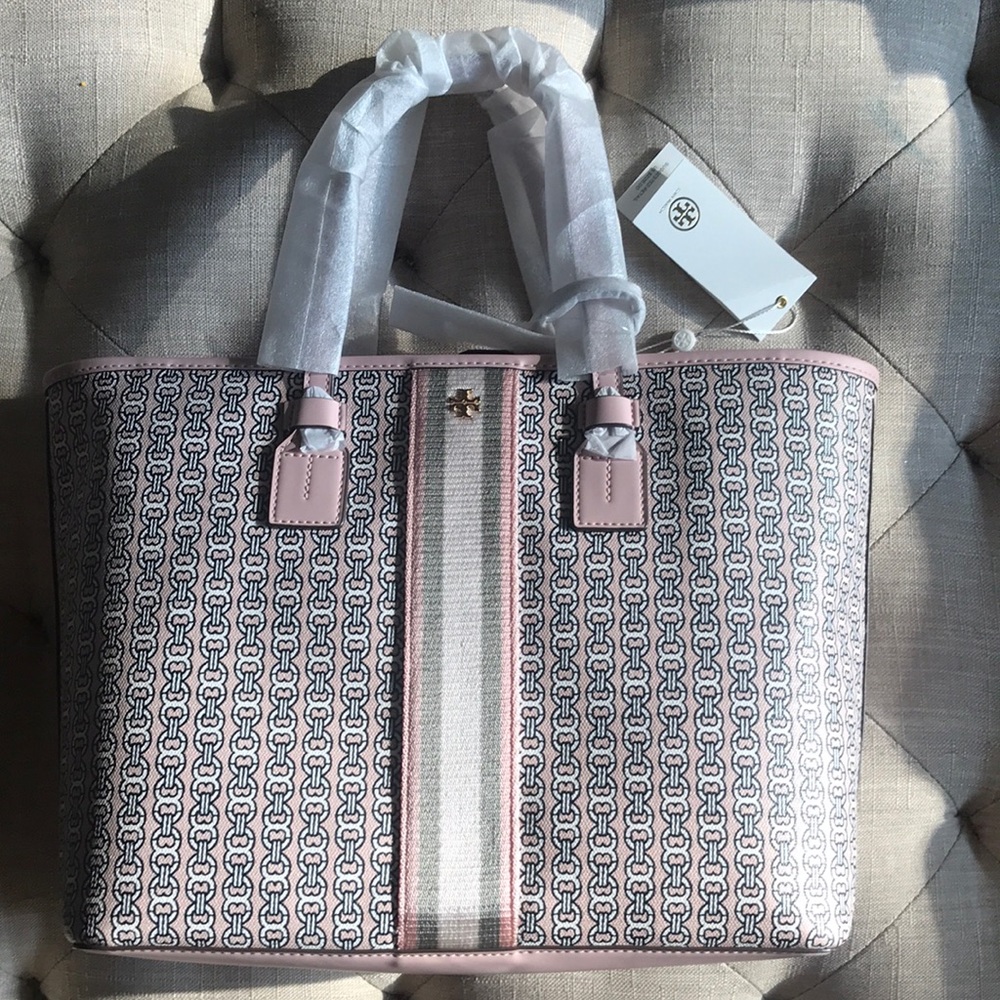 NWT-Tory Burch Coastal Pink Gemini Tote